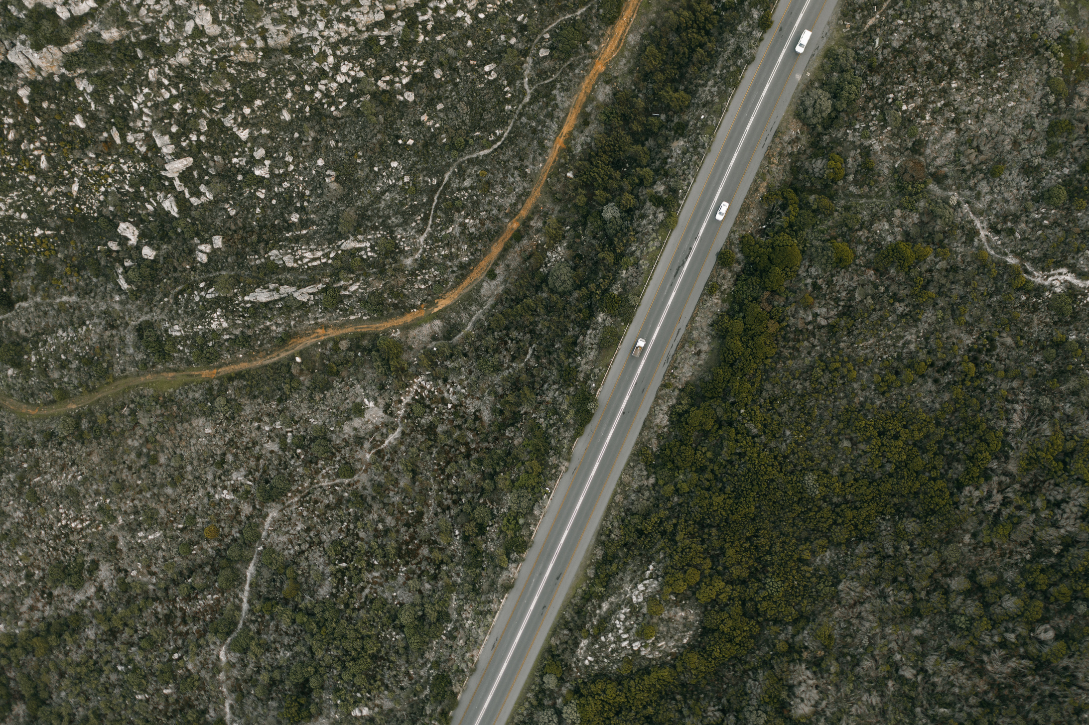 Approach road near the project
