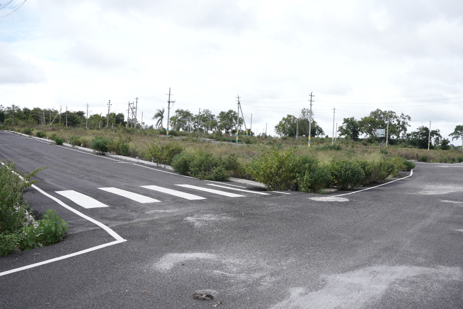 Dhanya's Aashraya residential plot road view Tallur Circle Mysore